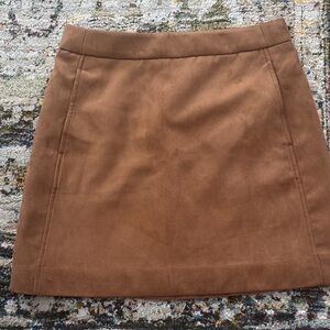 J. Crew Brown Suede Mini Skirt